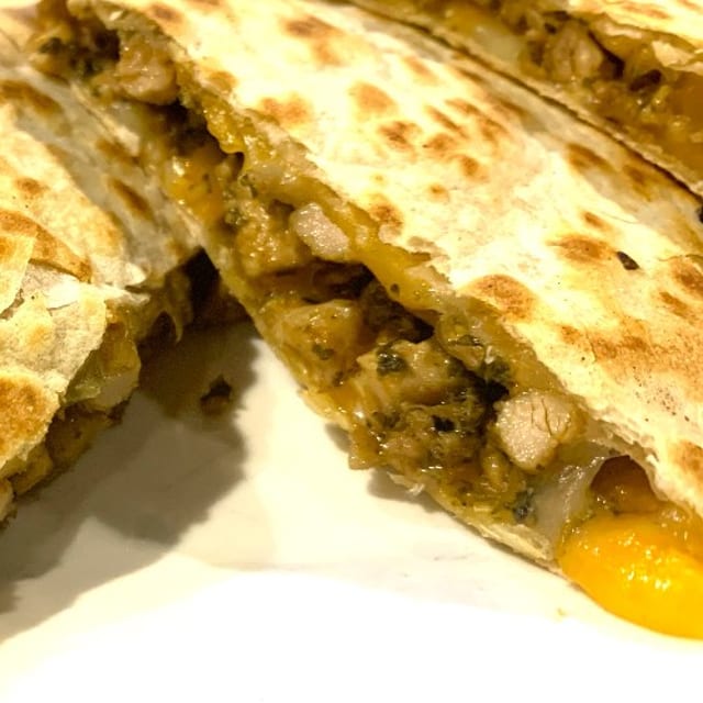 KIDS CHICKEN QUESADILLA MEAL.