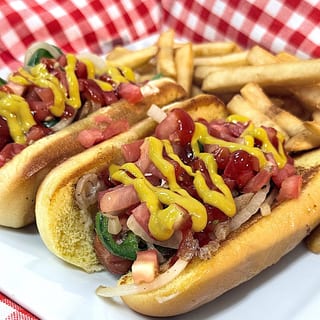 MEXICAN HOTDOGS (2) W/ FRIES