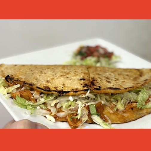 MEXICAN TINGA QUESADILLA.