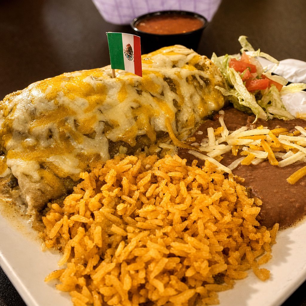CHICKEN BURRITO.