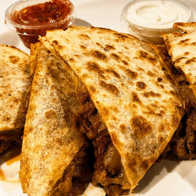 AL PASTOR (Pork and Pineapple) QUESADILLA.