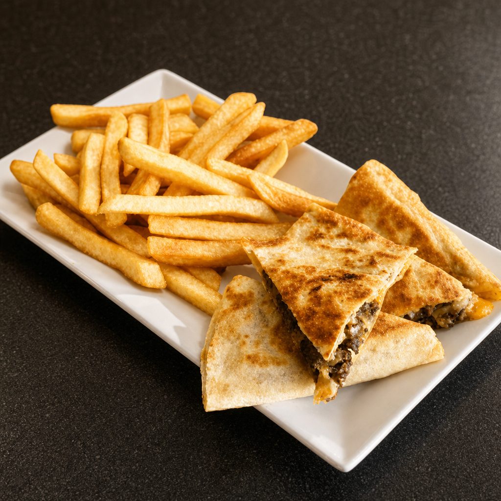 SMALL QUESADILLA WITH SIDE.