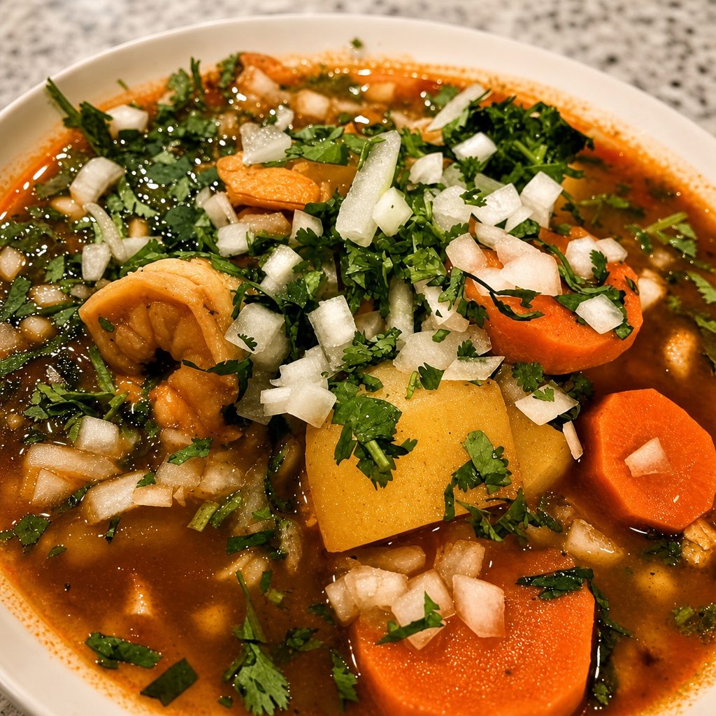 SOPA DE CAMARONES.
